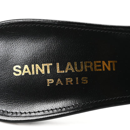 Saint Laurent Tulle Strass Gippy 110 Mule Sandals 38 Black 8 of 9