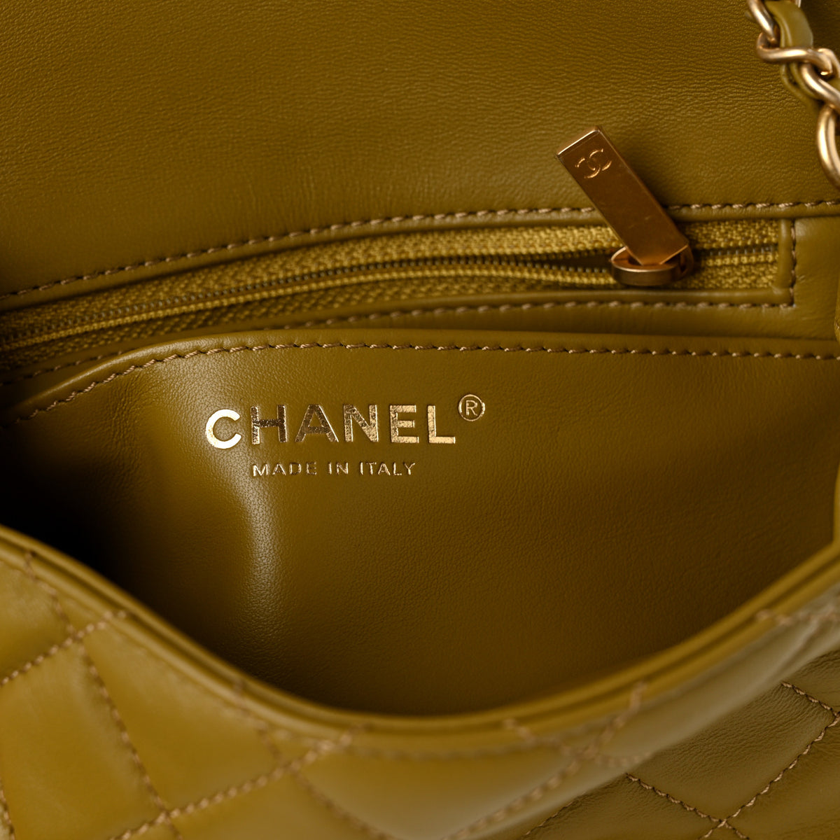 Chanel Lambskin Quilted Mini Pearl Crush Flap Green 6 of 10