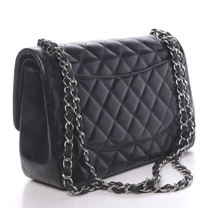 Chanel Lambskin Quilted Jumbo Double Flap Black 3 of 11