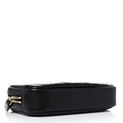 Chanel Lambskin Quilted Small Curvy Pouch Cosmetic Case Black 4 of 10