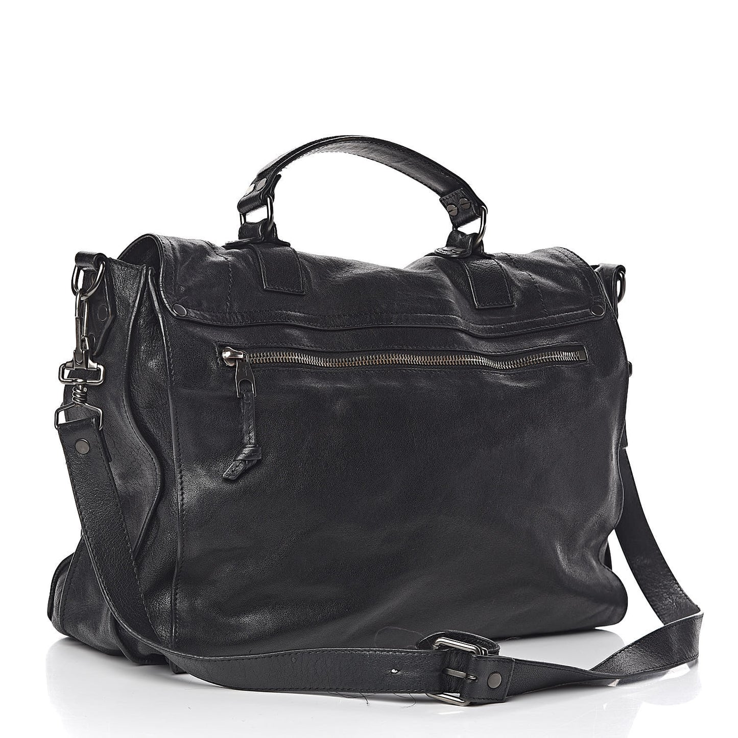 Lambskin PS1 Large Satchel Black