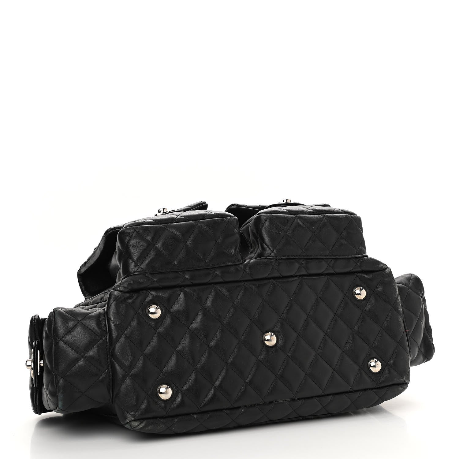 Chanel Calfskin Quilted Large Cambon Multipocket Reporter Black 4 of 17