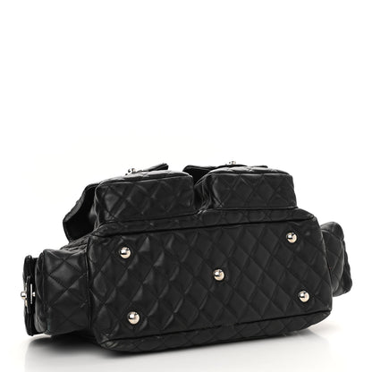 Chanel Calfskin Quilted Large Cambon Multipocket Reporter Black 4 of 17