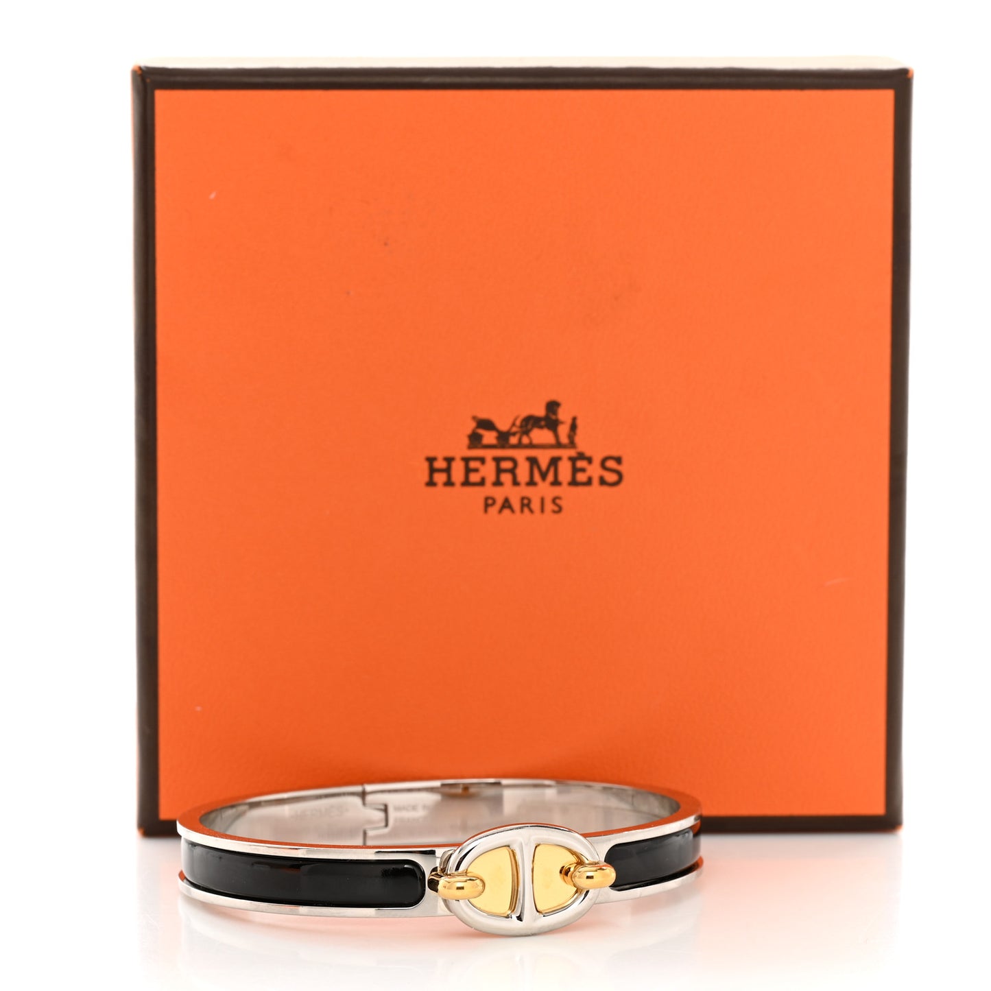 Enamel Mini Clic Chaine d'Ancre Bracelet GM Black