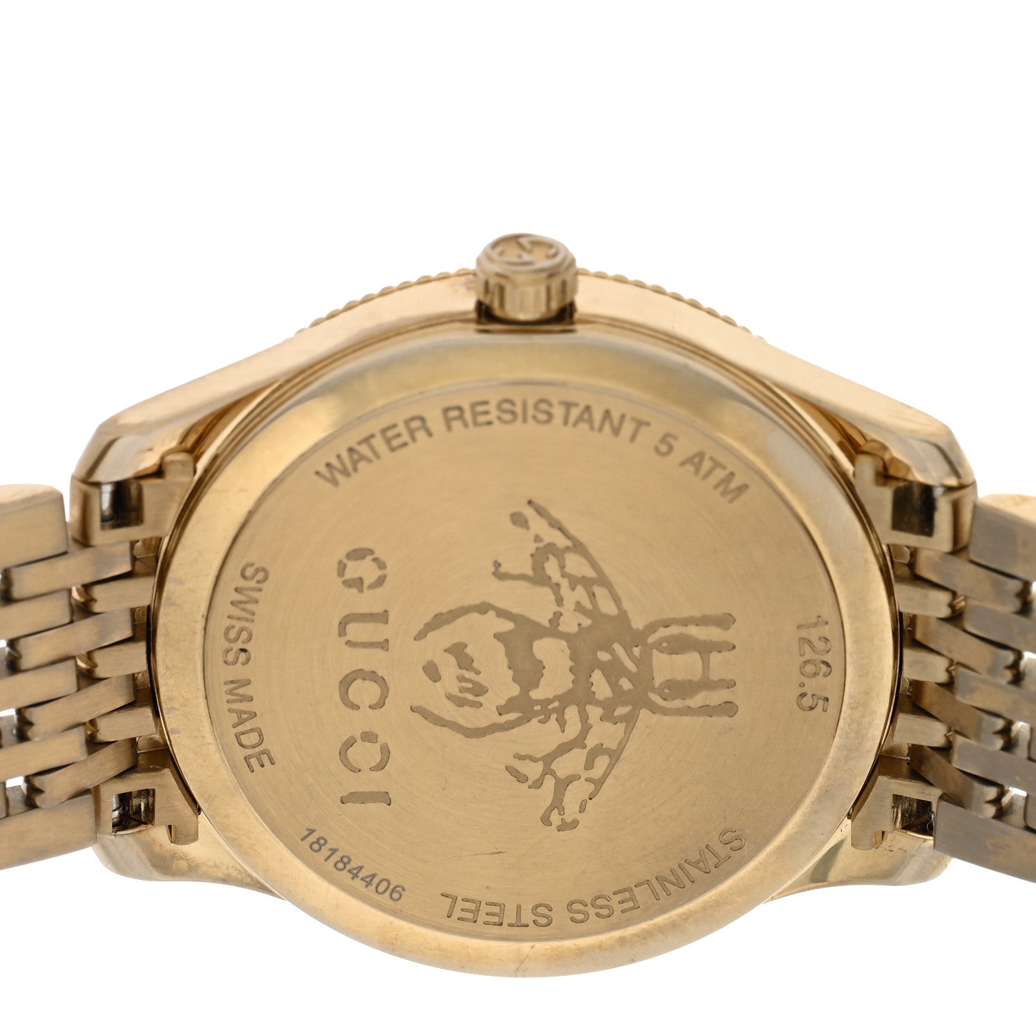 Gucci Stainless Steel 29mm G-Timeless Bee Quartz Watch Gold 4 of 4