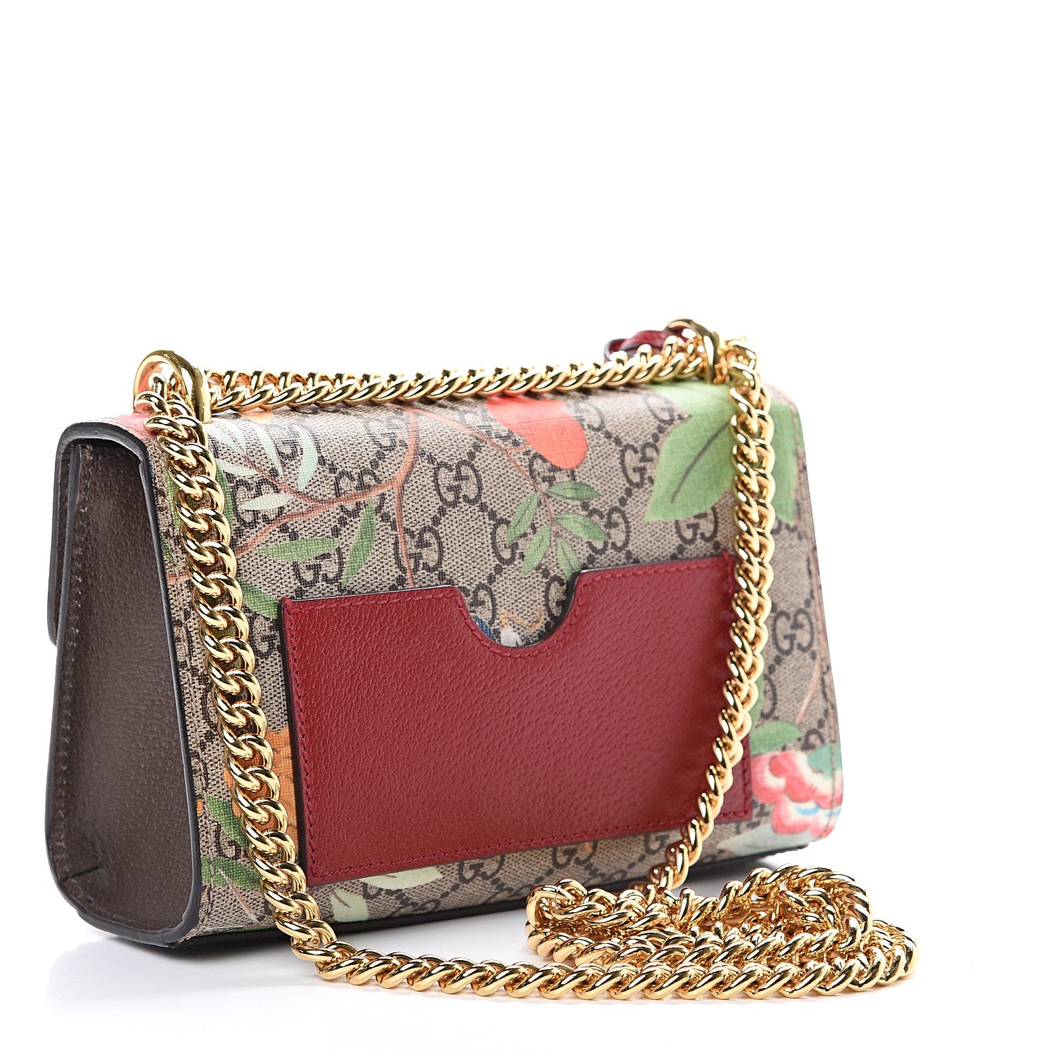 Gucci GG Supreme Monogram Tian Small Padlock Shoulder Bag Beige Multicolor New Acero 2 of 12