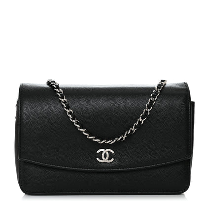 Chanel Caviar Sevruga Wallet on Chain WOC Black 1 of 14