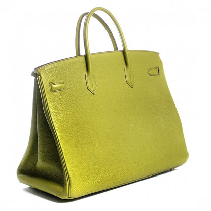 Hermes Taurillon Clemence Birkin 40 Vert Anis 3 of 10