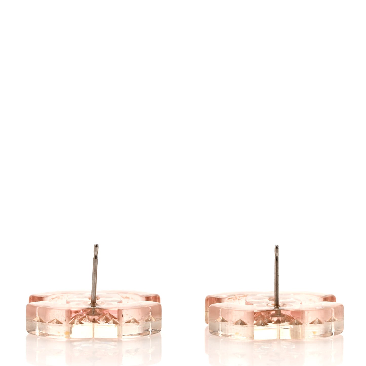 Crystal Resin CC Earrings Pink