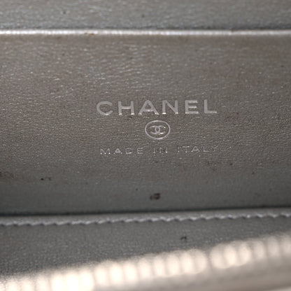 Chanel Metallic Lambskin Quilted Small CC Dynasty Vanity Case With Chain Silver 6 of 16