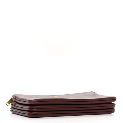 Celine Smooth Lambskin Small Trio Crossbody Bag Burgundy 4 of 12