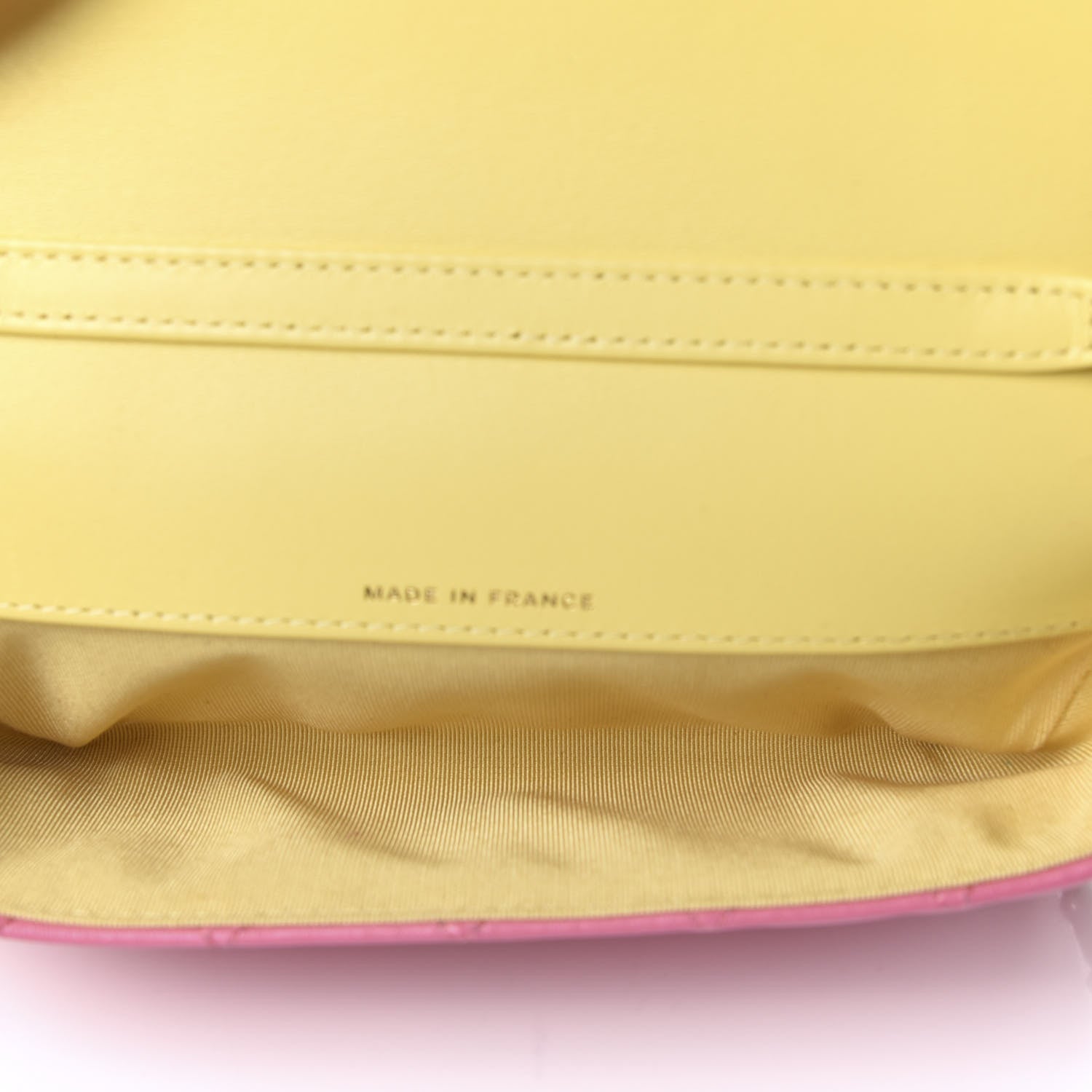 Chanel Lambskin Quilted Glasses Case With Chain Pink Yellow 5 of 9