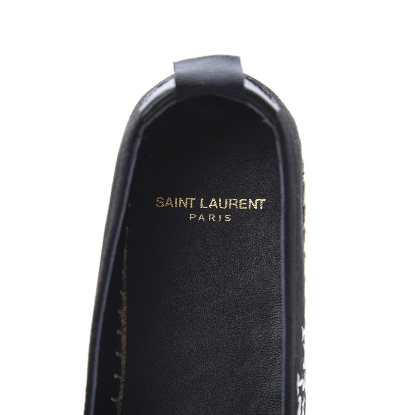 Canvas Nappa Elba Light Logo Embroidered Espadrilles 38.5 Black