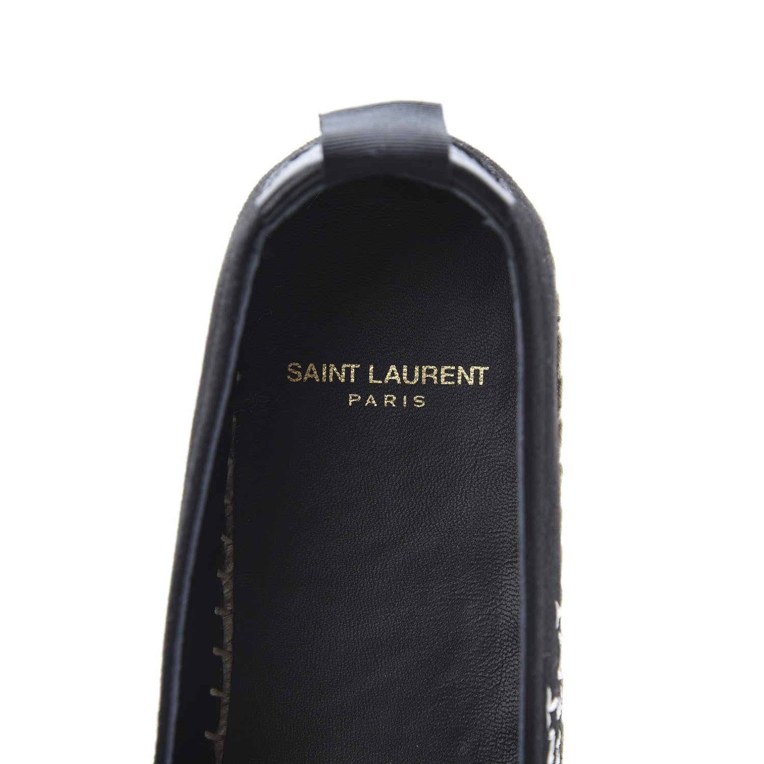Saint Laurent Canvas Nappa Elba Light Logo Embroidered Espadrilles 38.5 Black 7 of 8
