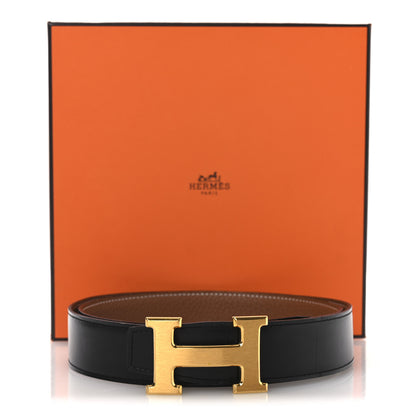 Hermes Swift Togo 32mm H Belt 90 36 Black Gold 10 of 10