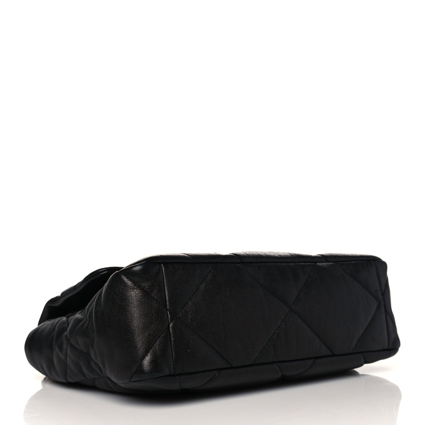 Goatskin Quilted Large Chanel 19 Flap Black