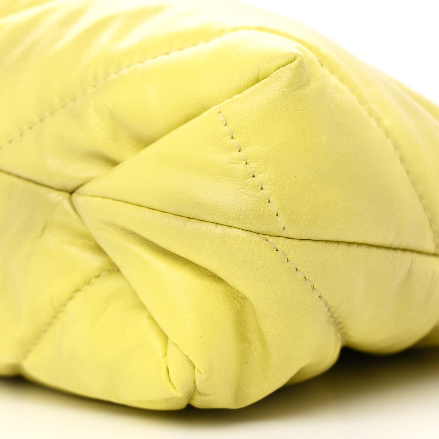 Balenciaga Crushed Calfskin Quilted Crush Small Tote Bag Citrus 11 of 13