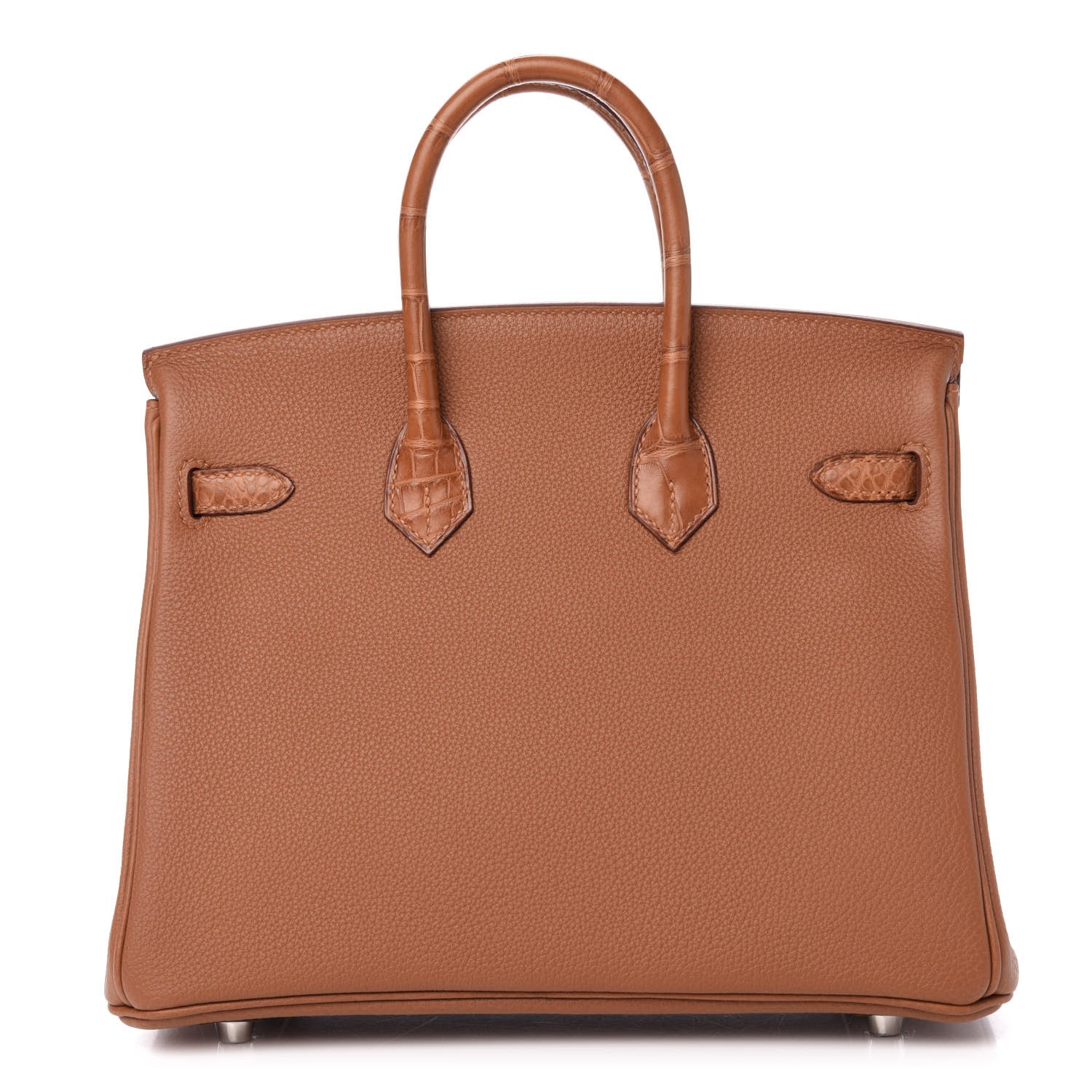 Hermes Togo Matte Alligator Birkin Touch 25 Gold 4 of 34