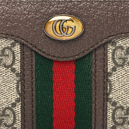 Gucci GG Supreme Web Ophidia Zip Around Card Case Brown 7 of 8