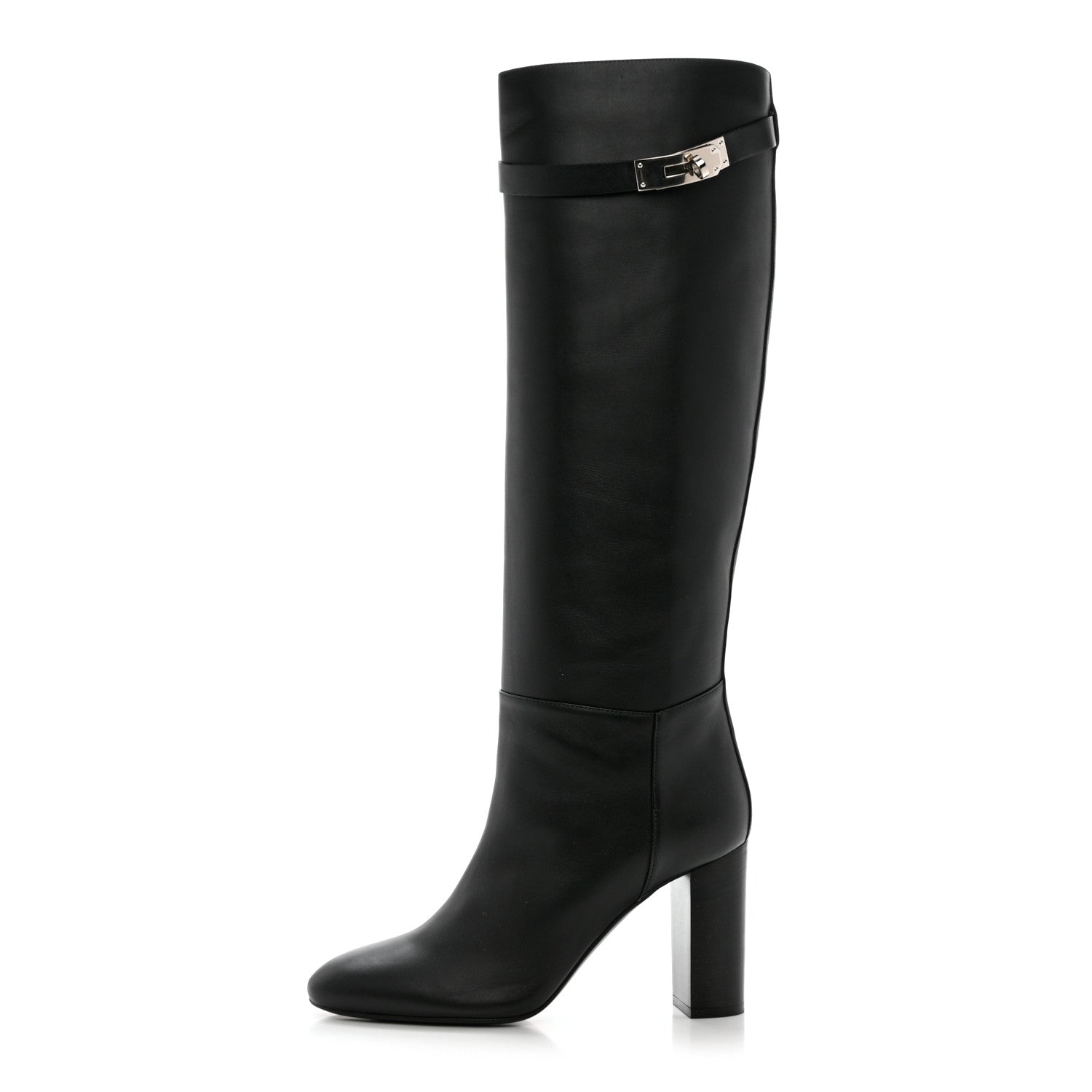 Hermes Heritage Calfskin Story Boots 38 Black 1 of 8