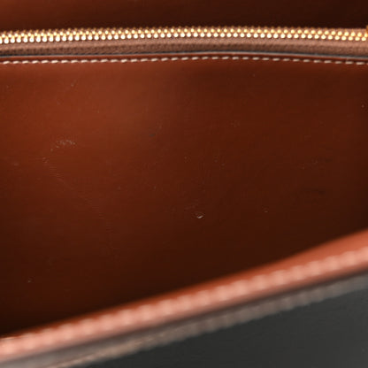 Burberry Calfskin Vintage Check Small Two Handle Title Bag Black 12 of 14
