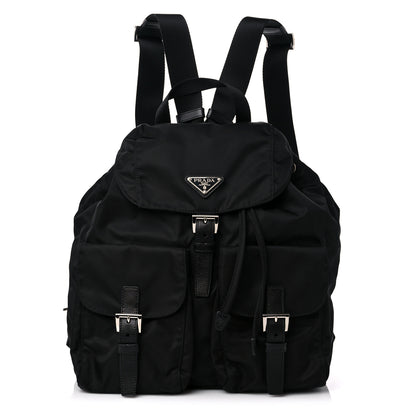 Prada Tessuto Nylon Saffiano Medium Backpack Black 1 of 10