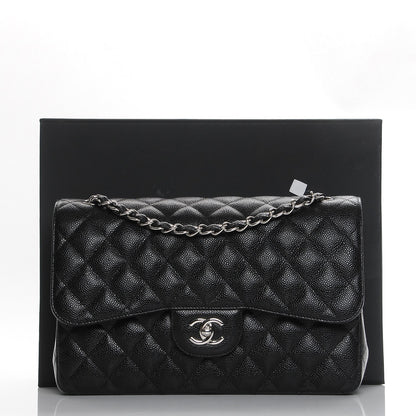Chanel Caviar Quilted Jumbo Double Flap Black 9 of 9
