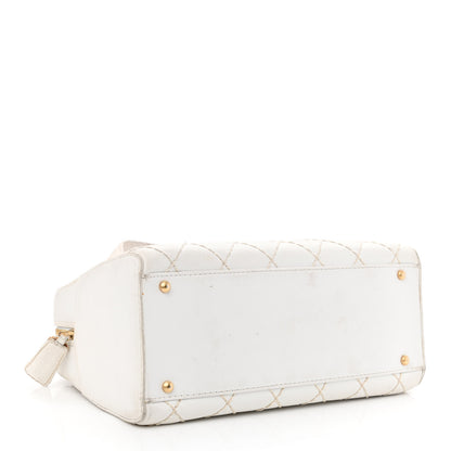 Chanel Calfskin Wild Stitch Top Handle Bag White 3 of 19