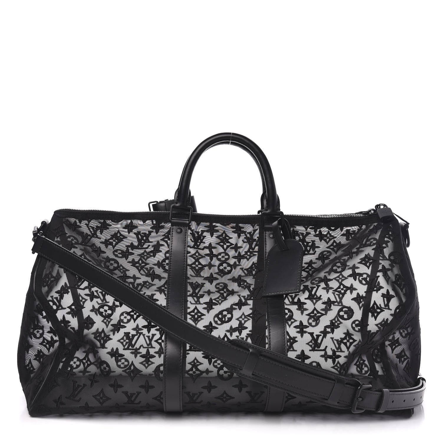 Louis Vuitton Monogram See Through Keepall Bandouliere 50 Black 1 of 11