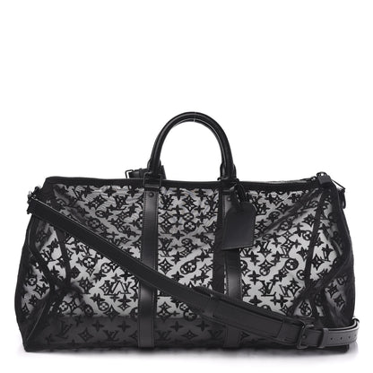 Louis Vuitton Monogram See Through Keepall Bandouliere 50 Black 1 of 11