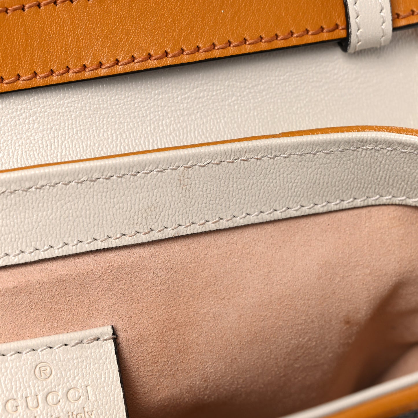 GG Supreme Monogram Calfskin Mini Padlock Flap Pocket Shoulder Bag Beige Mystic White Sun Oil