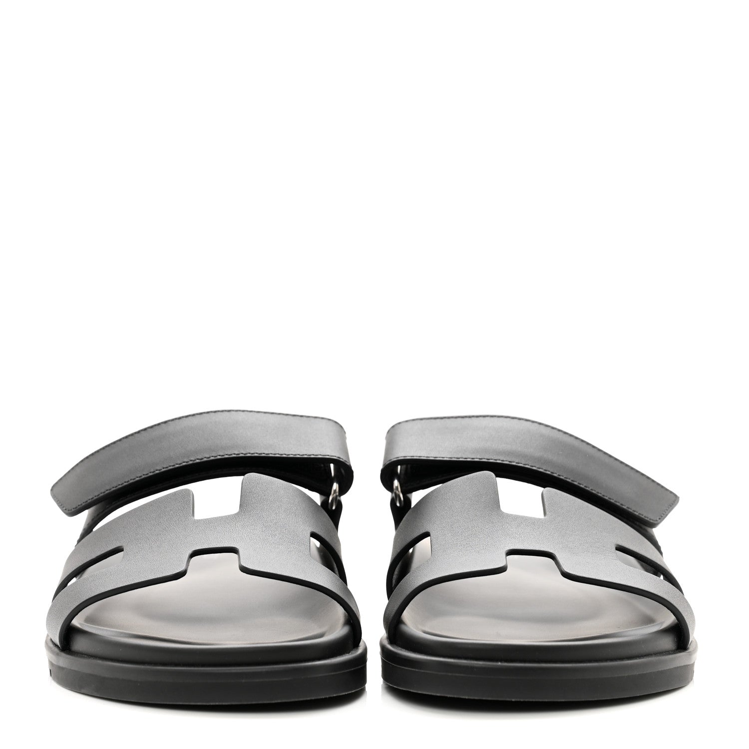 Hermes Calfskin Womens Chypre Sandals 38 Black 2 of 9