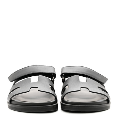 Hermes Calfskin Womens Chypre Sandals 38 Black 2 of 9