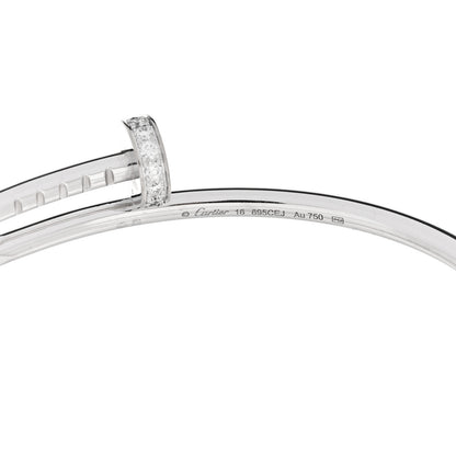 Cartier 18K White Gold Diamond Small Juste Un Clou 16 4 of 5
