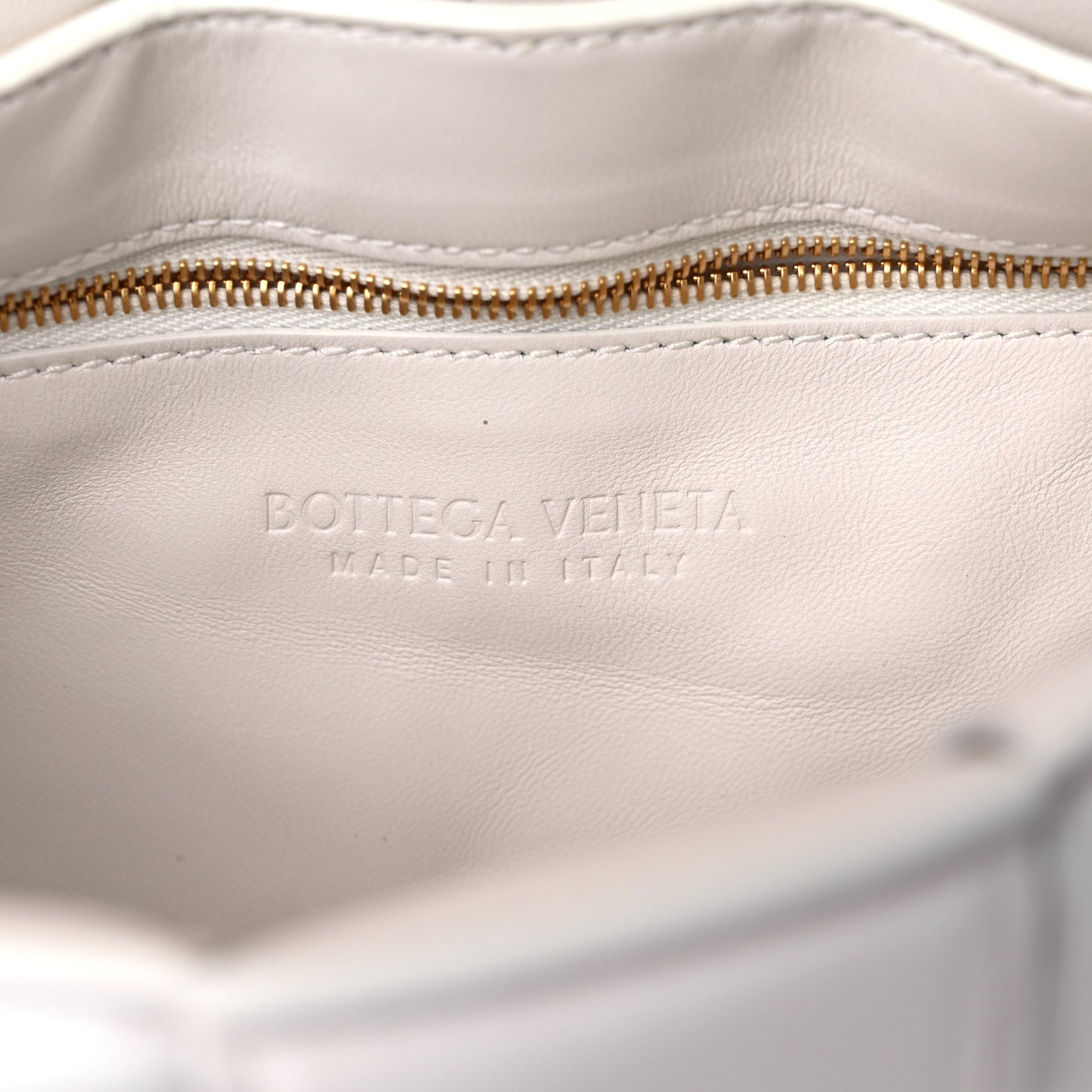 Lambskin Maxi Intreccio Padded Chain Cassette Crossbody Bag White