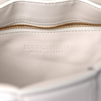 Bottega Veneta Lambskin Maxi Intreccio Padded Chain Cassette Crossbody Bag White 6 of 8