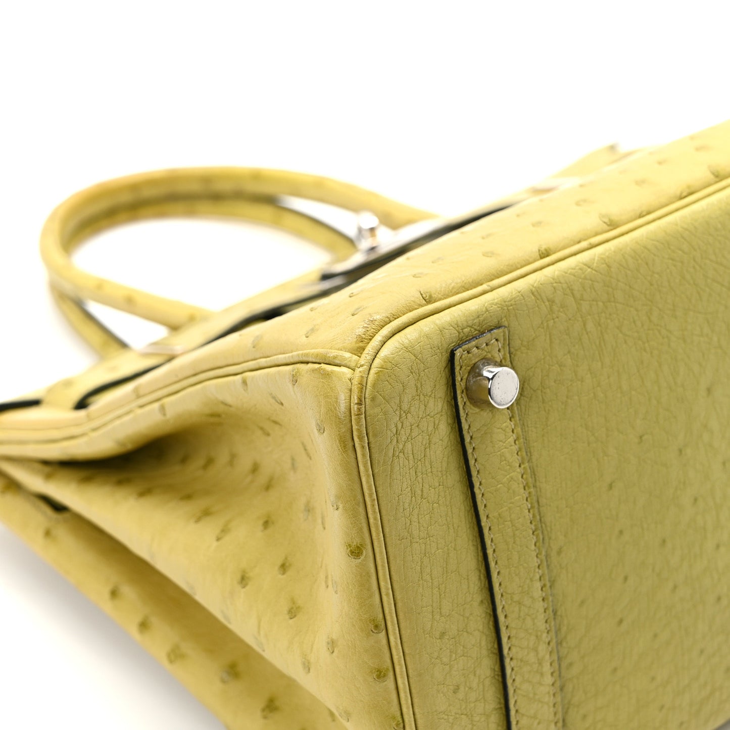 Ostrich Birkin 30 Vert Anis