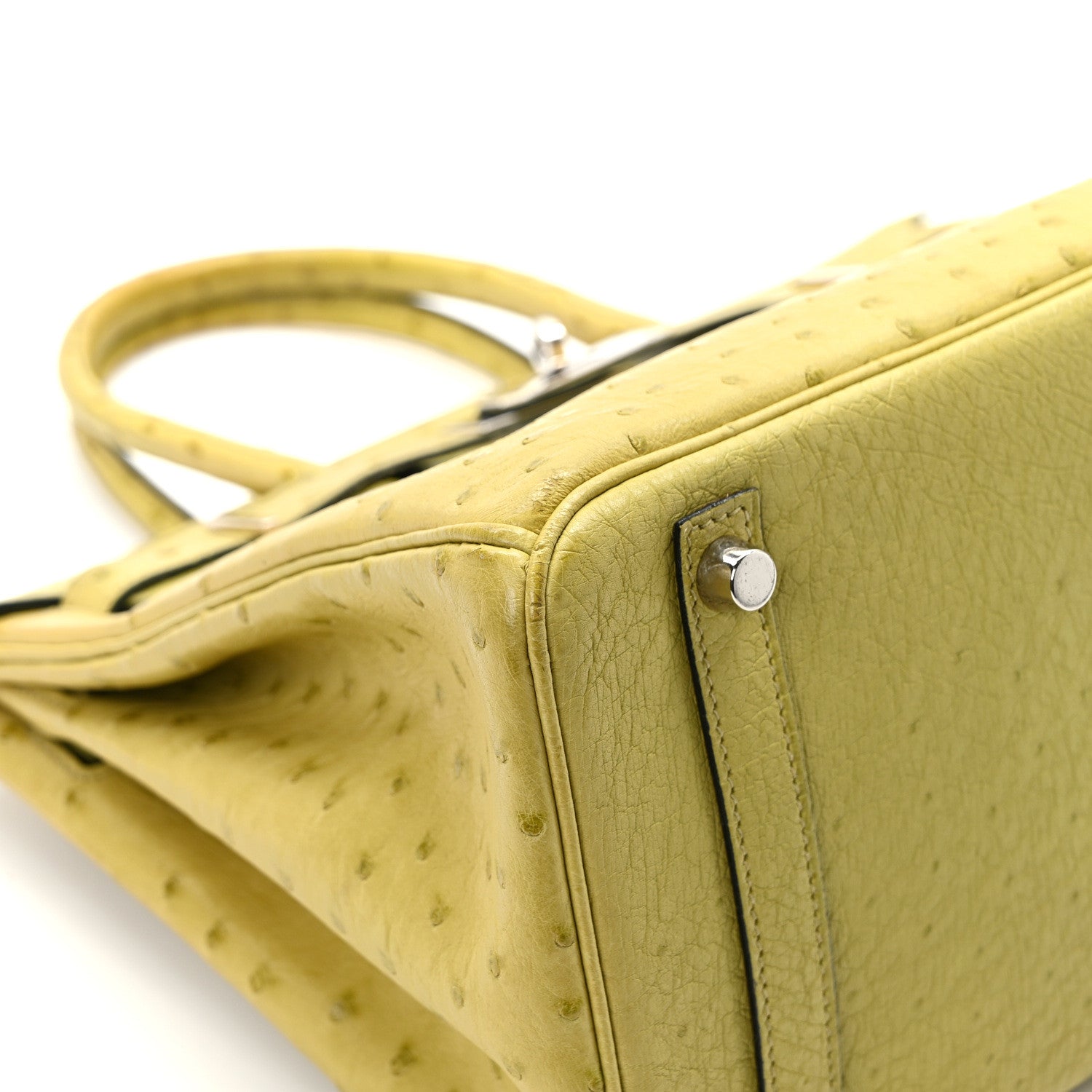 Hermes Ostrich Birkin 30 Vert Anis 11 of 16