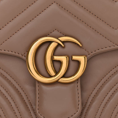 Gucci Calfskin Matelasse Small GG Marmont Top Handle Shoulder Bag Porcelain Rose 11 of 13