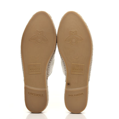 Gucci Nappa Matelasse GG Marmont Espadrille Slippers 38 Great White 5 of 10