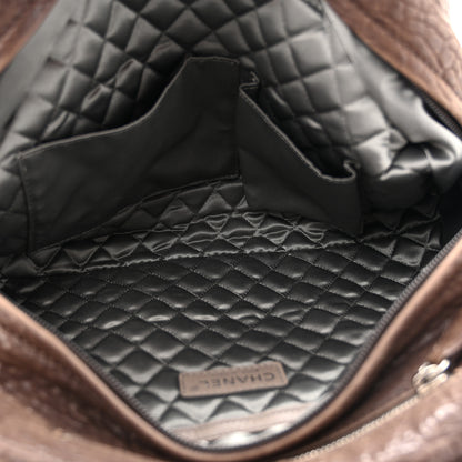 Chanel Distressed Lambskin Le Marais Bowler Brown 5 of 13