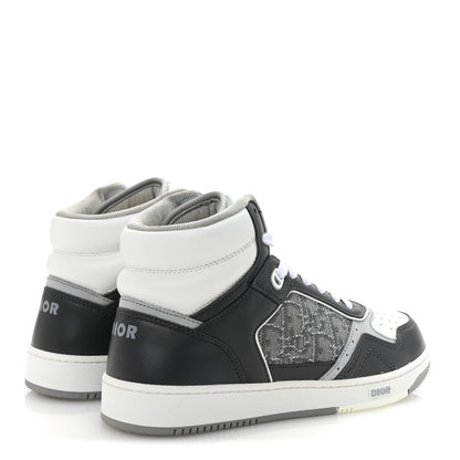 Christian Dior Smooth Calfskin Jacquard Oblique Mens B27 High Top Sneakers 40 Grey 5 of 9
