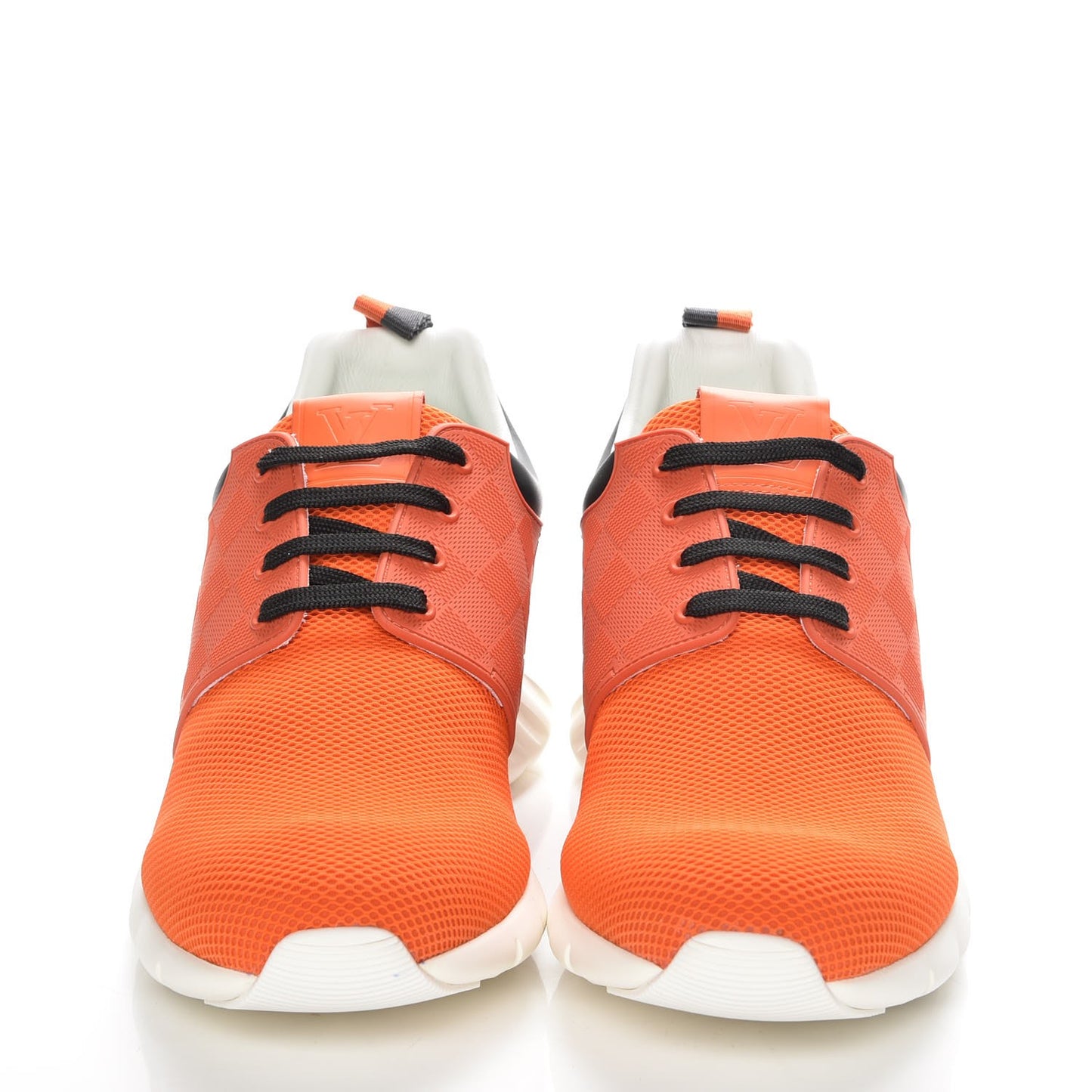 Rubber Mesh Suede Damier Fastlane Low Sneakers 9 Orange