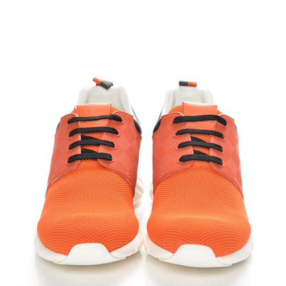 Louis Vuitton Rubber Mesh Suede Damier Fastlane Low Sneakers 9 Orange 2 of 9