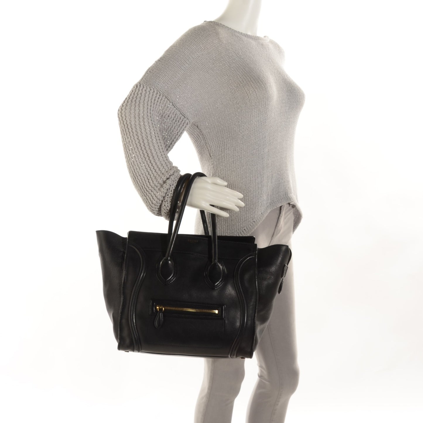 Smooth Calfskin Mini Luggage Black