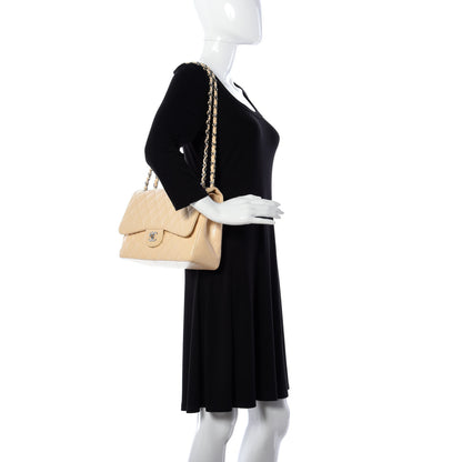 Chanel Caviar Quilted Jumbo Double Flap Beige Clair 2 of 10