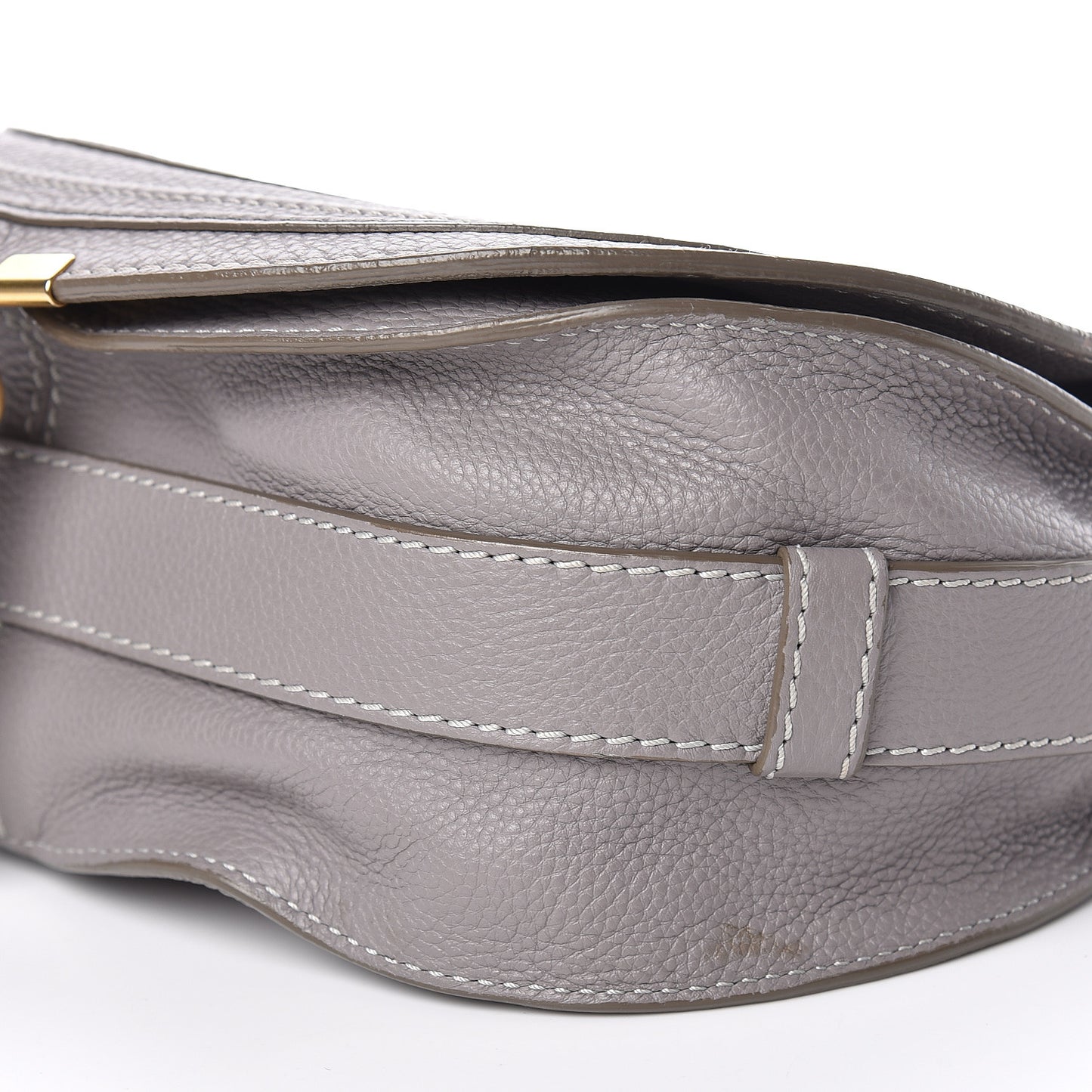 Calfskin Medium Marcie Round Crossbody Bag Cashmere Grey