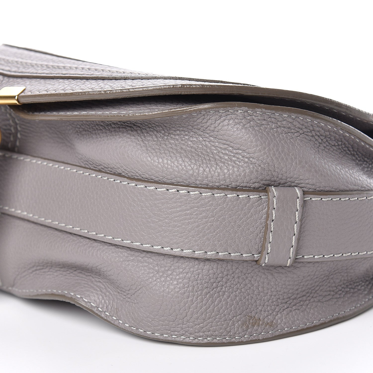 Chloe Calfskin Medium Marcie Round Crossbody Bag Cashmere Grey 12 of 15