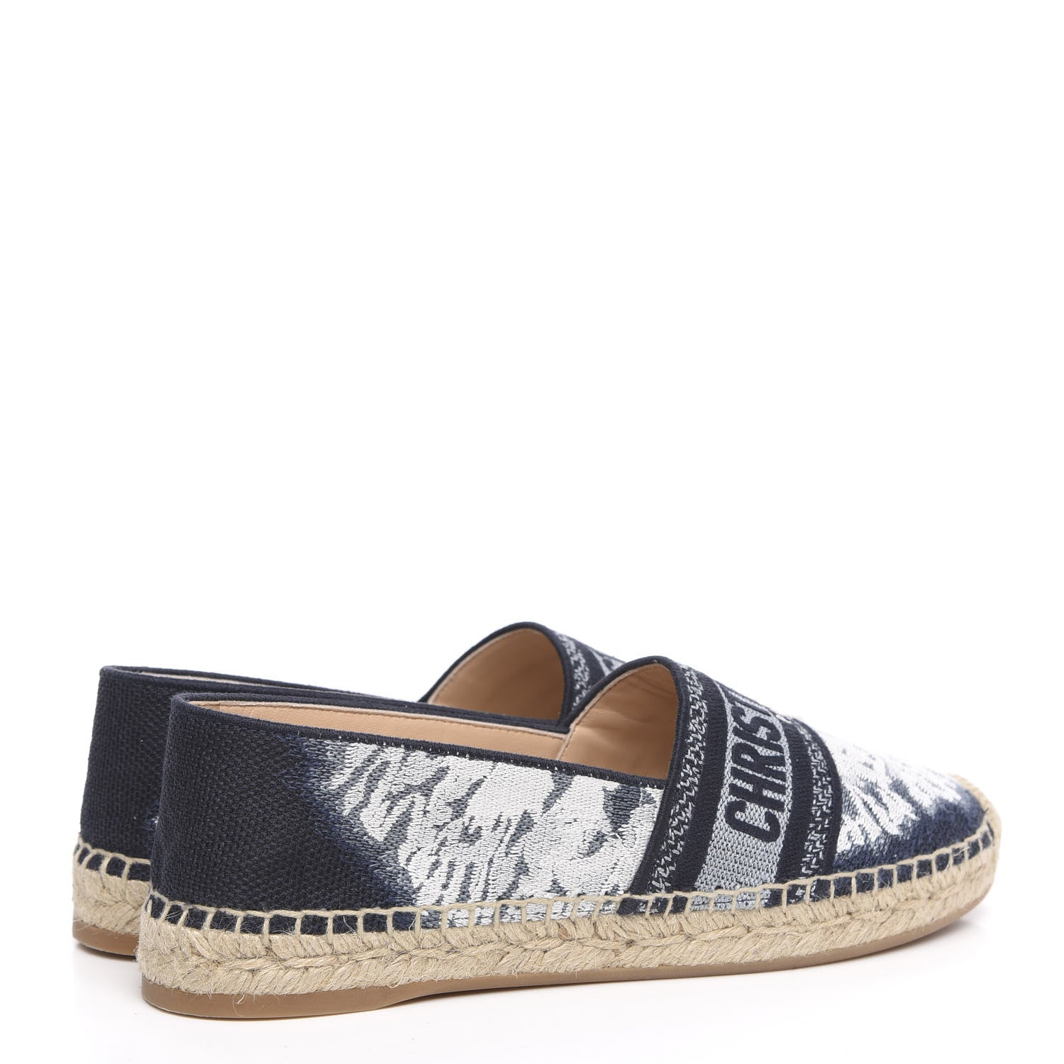 Christian Dior Canvas Tie and Dior Embroidered Granville 15mm Espadrilles 38 Denim 4 of 8