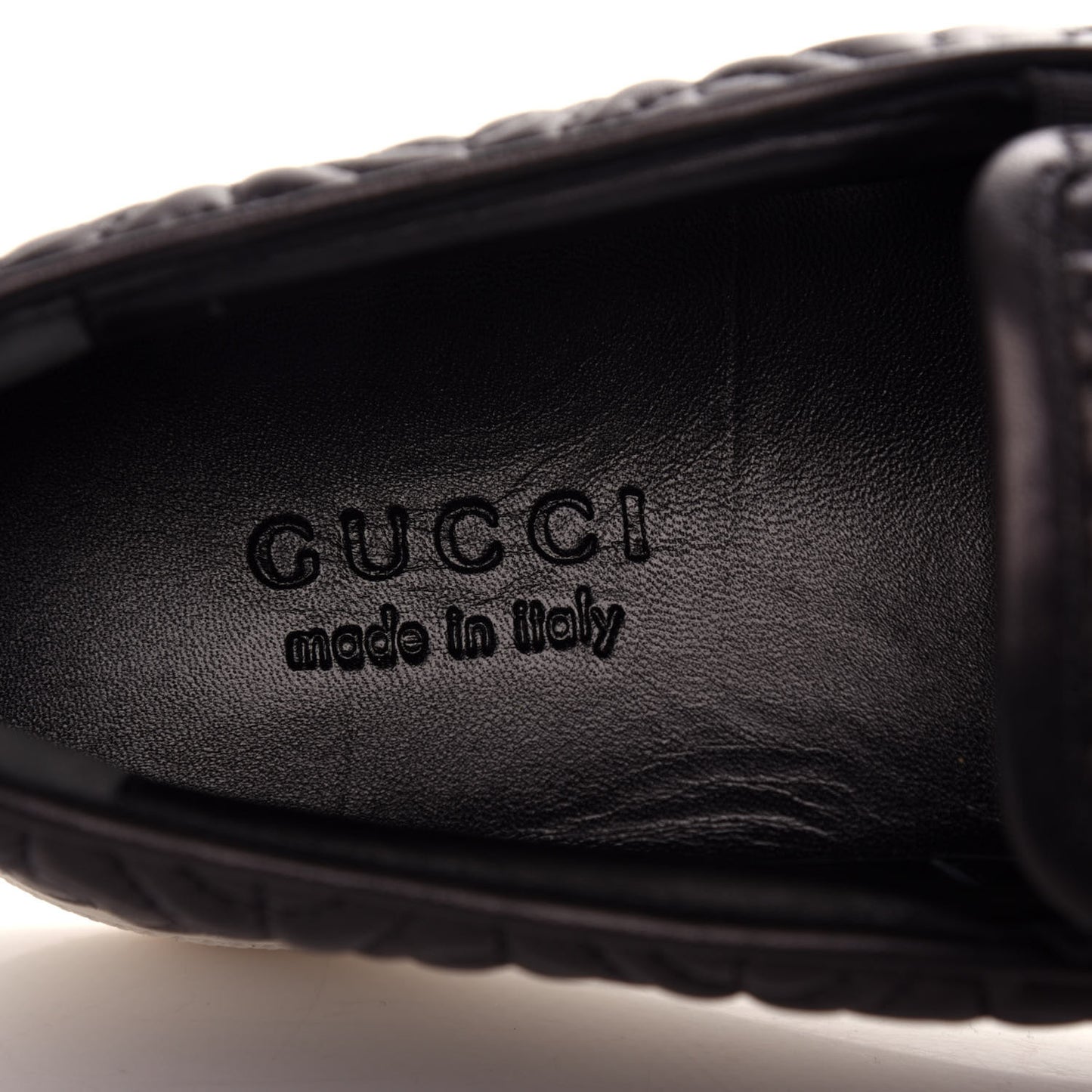 Nappa Web G Rhombus Quilted Mens Slip On Sneakers 8.5 Black